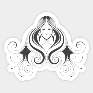 Virgo Geometric Artwork Sticker